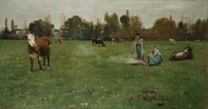 Raparigas Pastorinhas de Christian Eriksen Skredsvig