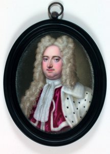 Edward Harley, 2º Conde de Oxford e Mortimer (esmalte) de Christian Friedrich (attr.to) Zincke