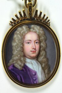 Um cavalheiro chamado Joseph Addison (esmalte) de Christian Friedrich (cicle of) Zincke