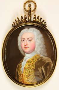 Um cavalheiro chamado Príncipe George da Dinamarca (wc on velino) (ver também 3076023) de Christian Friedrich Zincke