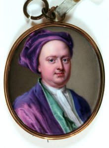 Edward Lord Harley, 1719 (esmalte) de Christian Friedrich Zincke