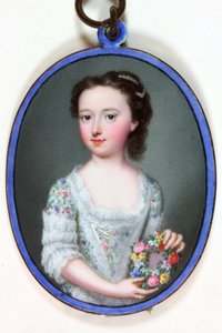 Lady Elizabeth Cavendish Bentinck, mais tarde Viscondessa de Weymouth e Marquesa de Bath (esmalte)