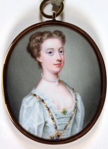 Lady Margaret Cavendish Holles Harley (esmalte) de Christian Friedrich Zincke