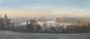 Manhã de inverno de Domingo Azul - Richmond Hill, 2013 (óleo sobre tela) de Christian Furr