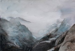 Cloud Pavillion, 2015 (aguarela sobre papel) de Christian Furr