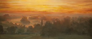 Orange Skies - Thames from Richmond Hill, Sunset, 2012 (óleo sobre tela)