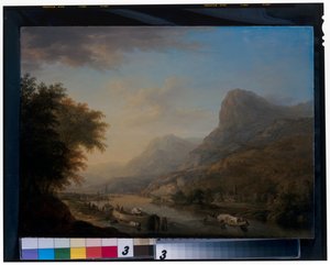 Paisagem fluvial montanhosa