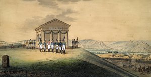 A visita de Napoleão e Alexandre I ao campo de batalha de Jena (Bataille d