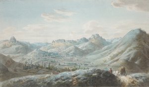 Vista da Cordilheira Taraktash nas montanhas da Crimeia, década de 1810