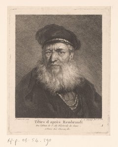 Velho com boina e barba
Pessoas no estilo de Rembrandt (título da série)
