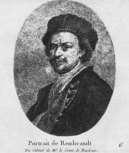 Retrato de Rembrandt - do gabinete do Sr. le Comte de Baudouin, c1770