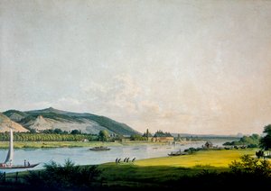 Pillnitz e seus arredores, perto de Dresden (gravação a cores)