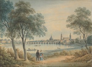 Vista de Dresden do oeste, 1833.