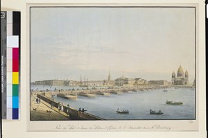 Vista, de, st. Isaac, ponte, a, almirantado, e, a, palácio inverno, st. Petersburg