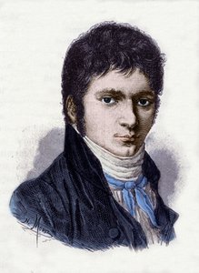 Ludwig van Beethoven (1770-1827), músico alemão, em 1802. Gravura de Morel a partir de uma miniatura de Horneman. de Christian Hornemann
