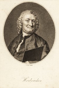 Retrato oval de Arnold Houbracken, pintor holandês e biógrafo de pintores holandeses da Idade de Ouro