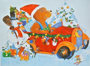 Adventskalender Bear, 2009 (aguarela sobre papel)