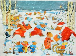 Bears on the Ice, 2009 (aguarela sobre papel) de Christian Kaempf