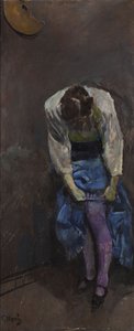 Garota que liga sua liga de Christian Krohg