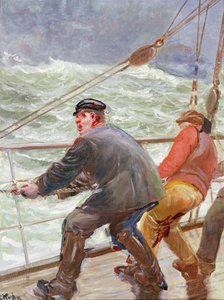 Transporte a barlavento (óleo sobre tela) de Christian Krohg