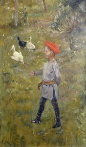 Por com as galinhas, Hvitsten de Christian Krohg