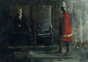 Rainha Gunnhild recebe mensagem sobre a morte de Erik Erikssønen de Christian Krohg