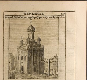 Catedral no Kremlin de Moscou Ilustração de Viagens para o Grão-Duque de Moscovo e os Parentes