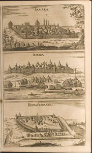 Ilustração de Samara, Tsaritsyn e Kozmodemyansk de Travels to the Great Duke of Muscovy and the