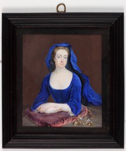 Lady Henrietta Cavendish Holles Harley (aguarela em marfim)