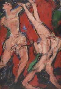 Acrobatas. 1916 de Christian Rohlfs