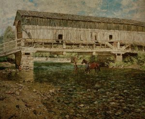 A ponte Ilm coberta em Buchfart perto de Weimar de Christian Rohlfs
