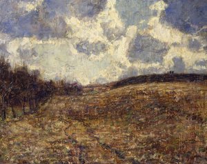 Campos e colinas perto de Weimar de Christian Rohlfs