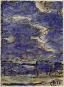 Paisagem com nuvens de Christian Rohlfs