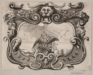 Emblema com o pássaro Phoenix