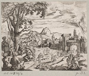 Ilustração de Adam Olearius, “Persian Rosenthal por um engenhoso poeta Schich Saadi […]”, Schleswig 1660 de Christian Rothgiesser
