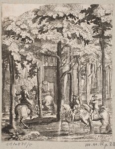 Cavaleiros em uma floresta de Christian Rothgiesser