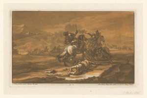 Batalha entre cavaleiros em armadura Cavaleiros, Cavalos e Batalhas (título da série)