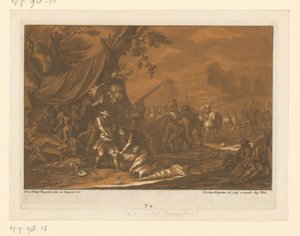 Hospital de campanha
Cavaleiros, cavalos e batalhas (título da série) de Christian Rugendas