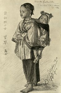 Bo-Kam e So-Ne - meninas chinesas, Hong Kong, 1898. de Christian Wilhelm Allers
