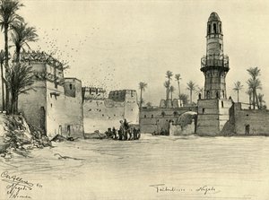 Casas em Nagada, Egito, 1898. de Christian Wilhelm Allers