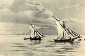 Na Baía de Nápoles, 1898. de Christian Wilhelm Allers