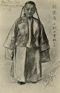 Menino Lan-Tak-Yau-Chinês, Hong Kong, 1898. de Christian Wilhelm Allers