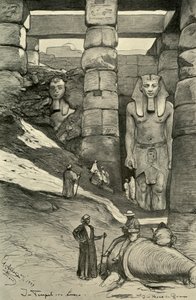 Estátuas no Templo de Luxor, Egito, 1898. de Christian Wilhelm Allers