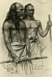 Homens Tamil, Colombo, Ceilão, 1898. de Christian Wilhelm Allers