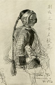 Tschan-Fa - menina chinesa, Hong Kong, 1898. de Christian Wilhelm Allers