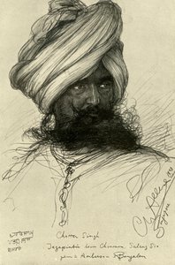 Watchman Chatter Singh, Cingapura, 1898. de Christian Wilhelm Allers