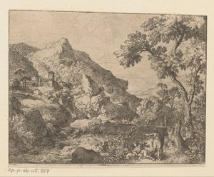 paisagem montanhosa da Arcádia de Christian Wilhelm Ernst Dietrich