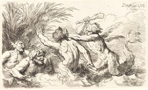 Combatendo Tritões de Christian Wilhelm Ernst Dietrich