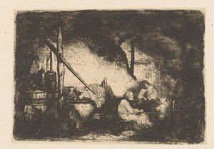 Três figuras na mesa de Christian Wilhelm Ernst Dietrich