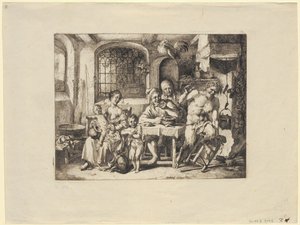 Sátiro na casa do camponês de Christian Wilhelm Ernst Dietrich